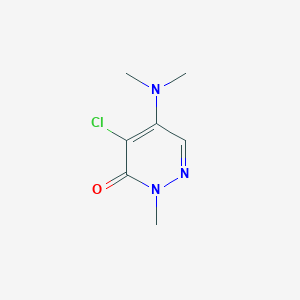 molecular formula C7H10ClN3O B8541757 4-Chloro-5-(dimethylamino)-2-methylpyridazin-3(2H)-one 