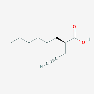 Octanoic acid, 2-(2-propynyl)-, (2R)-