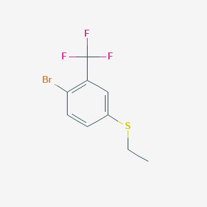 molecular formula C9H8BrF3S B8541805 (4-Bromo-3-(trifluoromethyl)phenyl)(ethyl)sulfane 