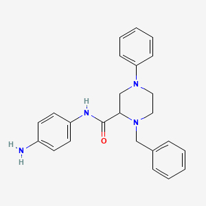 2-Piperazinecarboxamide,n-(4-aminophenyl)-4-phenyl-1-(phenylmethyl)-
