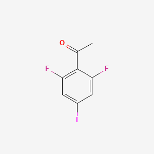 molecular formula C8H5F2IO B8541861 1-(2,6-Difluoro-4-iodophenyl)ethan-1-one 