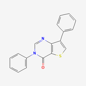 molecular formula C18H12N2OS B8541867 3,7-Diphenylthieno[3,2-d]pyrimidin-4(3H)-one 