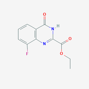 molecular formula C11H9FN2O3 B8541911 Ethyl 8-fluoro-4-hydroxyquinazoline-2-carboxylate 