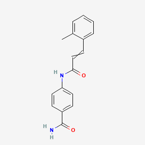 molecular formula C17H16N2O2 B8541934 N-(2-methylcinnamoyl)-4-carbamoylaniline 
