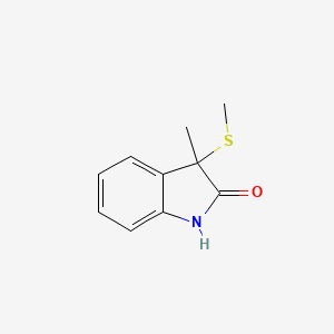 molecular formula C10H11NOS B8541940 3-methyl-3-methylthio-1,3-dihydro-2H-indol-2-one CAS No. 40800-77-9