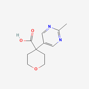 molecular formula C11H14N2O3 B8541942 4-(2-methylpyrimidin-5-yl)tetrahydro-2H-pyran-4-carboxylic acid 