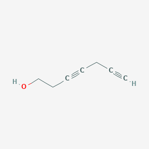 molecular formula C7H8O B8541964 3,6 Heptadiynol CAS No. 180526-11-8