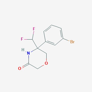 molecular formula C11H10BrF2NO2 B8542006 5-(3-Bromo-phenyl)-5-difluoromethyl-morpholin-3-one CAS No. 1262860-79-6