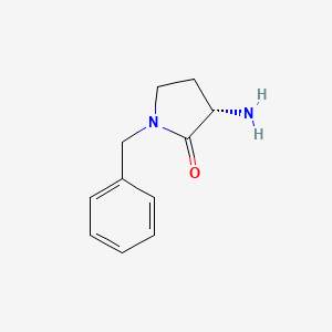 molecular formula C11H14N2O B8542020 (S)-N-benzyl-3-aminopyrrolidinone 