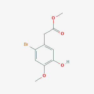 molecular formula C10H11BrO4 B8542068 (2-Bromo-5-hydroxy-4-methoxy-phenyl)-acetic acid methyl ester 
