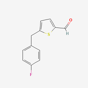 molecular formula C12H9FOS B8542104 5-(4-Fluorobenzyl)thiophene-2-carbaldehyde 