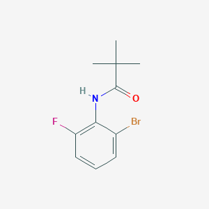molecular formula C11H13BrFNO B8542147 N-(2-Bromo-6-fluorophenyl)pivalamide 