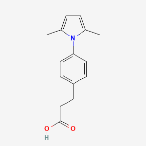 molecular formula C15H17NO2 B8542159 3-[4-(2,5-dimethyl-1H-pyrrol-1-yl)-phenyl]-propanoic acid 
