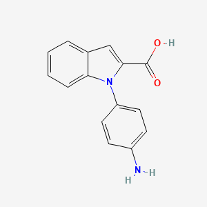 molecular formula C15H12N2O2 B8542174 1h-Indole-2-carboxylic acid,1-(4-aminophenyl)- 