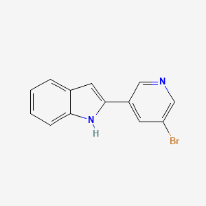 molecular formula C13H9BrN2 B8542189 2-(5-bromopyridin-3-yl)-1H-indole 