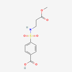 molecular formula C11H13NO6S B8542197 4-(2-Methoxycarbonyl-ethylsulfamoyl)-benzoic acid 