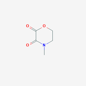 molecular formula C5H7NO3 B8542229 4-Methylmorpholine-2,3-dione 