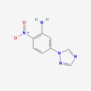 molecular formula C8H7N5O2 B8542253 5-(1,2,4-triazol-1-yl)-2-Nitroaniline 