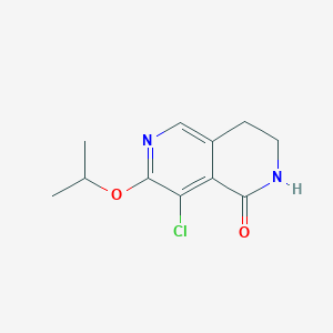 molecular formula C11H13ClN2O2 B8542319 8-chloro-7-(propan-2-yloxy)-3,4-dihydro-2,6-naphthyridin-1(2H)-one 