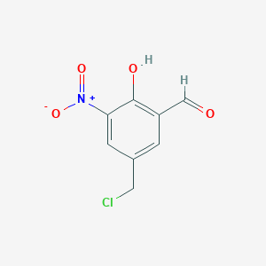 molecular formula C8H6ClNO4 B8542346 5-(Chloromethyl)-2-hydroxy-3-nitrobenzaldehyde CAS No. 66620-32-4