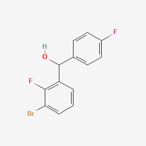 molecular formula C13H9BrF2O B8542350 (3-Bromo-2-fluorophenyl)(4-fluorophenyl)methanol 