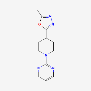 2-[4-(5-Methyl-[1,3,4]oxadiazol-2-yl)-piperidin-1-yl]-pyrimidine