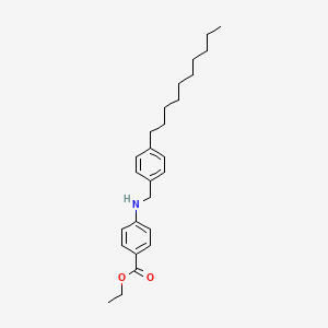 molecular formula C26H37NO2 B8542380 Ethyl 4-{[(4-decylphenyl)methyl]amino}benzoate CAS No. 61440-57-1