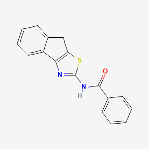 molecular formula C17H12N2OS B8542443 N-(8H-indeno[1,2-d]thiazol-2-yl)benzamide 