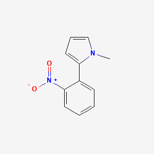 molecular formula C11H10N2O2 B8542446 1-methyl-2-(2-nitrophenyl)-1H-pyrrole 