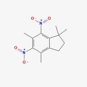 molecular formula C13H16N2O4 B8542463 1,1,4,6-Tetramethyl-5,7-dinitro-2,3-dihydro-1H-indene CAS No. 1028-21-3