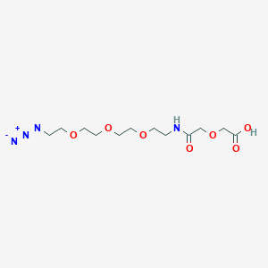 molecular formula C12H22N4O7 B8542546 17-Azido-5-oxo-6-aza-3,9,12,15-tetraoxaheptadecanoic Acid CAS No. 239081-53-9