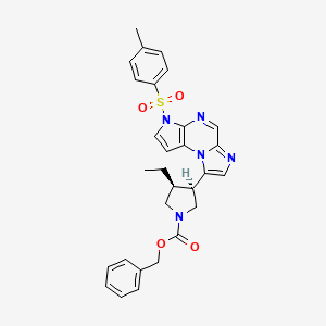 molecular formula C29H29N5O4S B8542559 Benzyl (3S,4R)-3-ethyl-4-(3-tosyl-3H-imidazo[1,2-a]pyrrolo[2,3-e]pyrazin-8-yl)pyrrolidine-1-carboxylate 