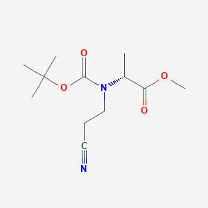 methyl N-(tert-butoxycarbonyl)-N-(2-cyanoethyl)-D-alaninate