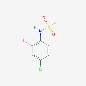 molecular formula C7H7ClINO2S B8542636 2-Iodo-4-chloro-N-mesylaniline 