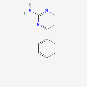 molecular formula C14H17N3 B8542642 2-Amino 4-(4-(1,1-dimethylethyl)phenyl)pyrimidine 