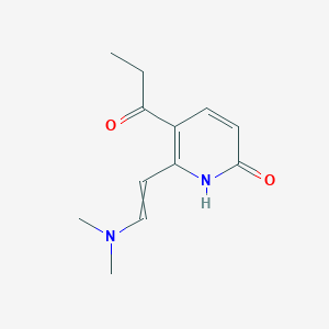 molecular formula C12H16N2O2 B8542656 6-[2-(Dimethylamino)ethenyl]-5-propanoylpyridin-2(1H)-one CAS No. 88877-01-4