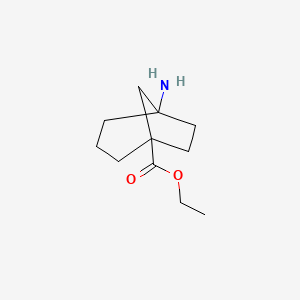 molecular formula C11H19NO2 B8542671 Ethyl 5-aminobicyclo[3.2.1]octane-1-carboxylate 