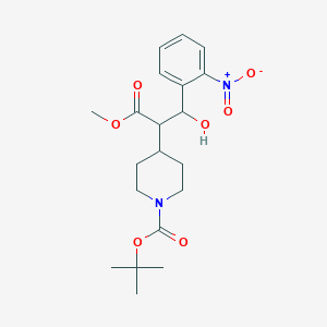 4-[2-Hydroxy-1-methoxycarbonyl-2-(2-nitro-phenyl)-ethyl]-piperidine-1-carboxylic acid tert-butyl ester