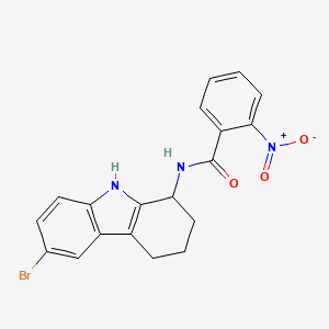 B8542704 N-(6-Bromo-2,3,4,9-tetrahydro-1H-carbazol-1-yl)-2-nitrobenzamide CAS No. 827590-67-0