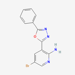 5-Bromo-3-(5-phenyl-1,3,4-oxadiazol-2-yl)pyridin-2-amine