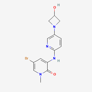 5-Bromo-3-(5-(3-hydroxyazetidin-1-yl)pyridin-2-ylamino)-1-methylpyridin-2(1H)-one