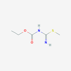 molecular formula C5H10N2O2S B8542812 Ethyl methylthiocarbonoimidoylcarbamate 