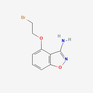 molecular formula C9H9BrN2O2 B8542852 3-Amino-4-[(2-bromoethyl)oxy]1,2-benzisoxazole 