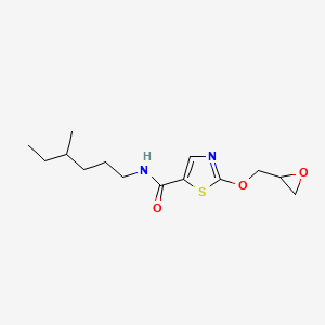 molecular formula C14H22N2O3S B8542881 N-(4-Methylhexyl)-2-[(oxiran-2-yl)methoxy]-1,3-thiazole-5-carboxamide CAS No. 54045-75-9