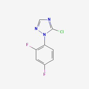 molecular formula C8H4ClF2N3 B8542901 5-chloro-1-(2,4-difluoro-phenyl)-1H-[1,2,4]triazole 