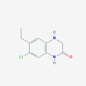 molecular formula C10H11ClN2O B8543060 7-Chloro-3,4-dihydro-6-ethylquinoxaline-2(1H)-one 