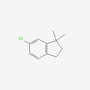 molecular formula C11H13Cl B8543188 6-Chloro-1,1-dimethylindane 
