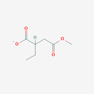molecular formula C7H11O4- B8543231 2-Ethyl-4-methoxy-4-oxobutanoate CAS No. 64434-42-0
