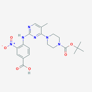 4-[[5-methyl-4-[4-[(2-methylpropan-2-yl)oxycarbonyl]piperazin-1-yl]pyrimidin-2-yl]amino]-3-nitrobenzoic acid