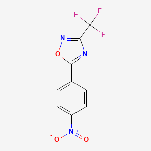 molecular formula C9H4F3N3O3 B8543271 5-(4-Nitrophenyl)-3-trifluoromethyl-1,2,4-oxadiazole 
